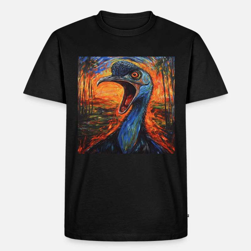 Kasuar - Männer Premium Bio T-Shirt - Schwarz