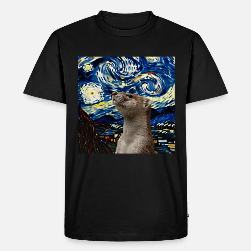 Wiesel - Männer Premium Bio T-Shirt - Schwarz