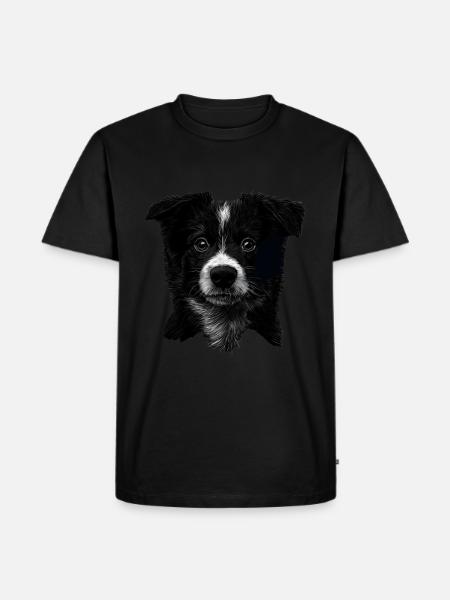 Border Collie - Männer Premium Bio T-Shirt - Schwarz