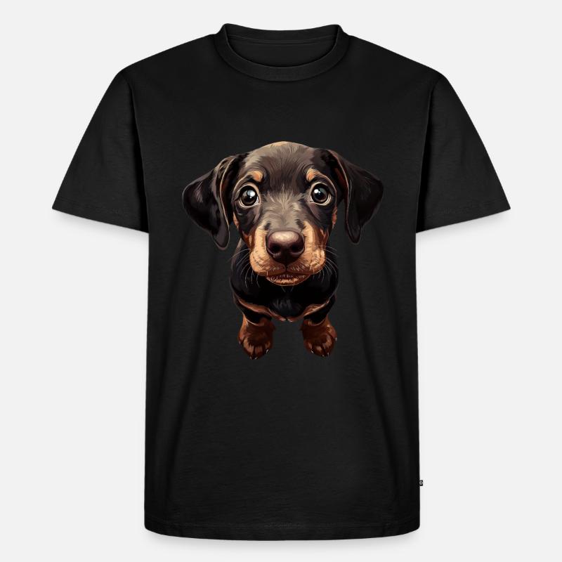 Dobermann - Männer Premium Bio T-Shirt - Schwarz