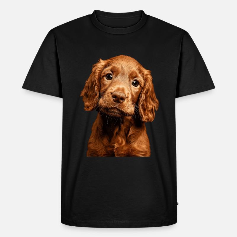 Irish Setter - Männer Premium Bio T-Shirt - Schwarz