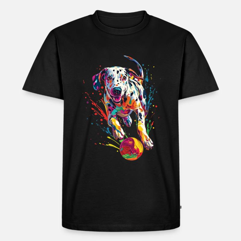 Dalmatiner - Männer Premium Bio T-Shirt - Schwarz