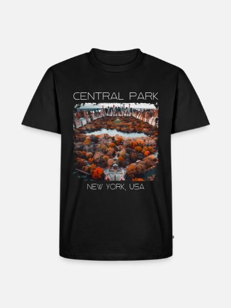 Zentralpark - Männer Premium Bio T-Shirt - Schwarz