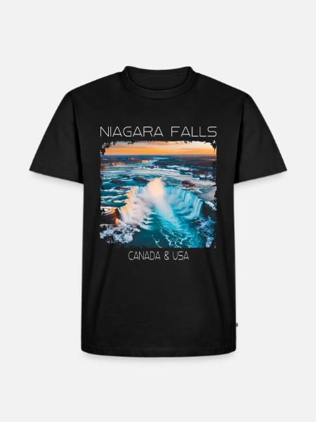 Niagarafälle - Männer Premium Bio T-Shirt - Schwarz