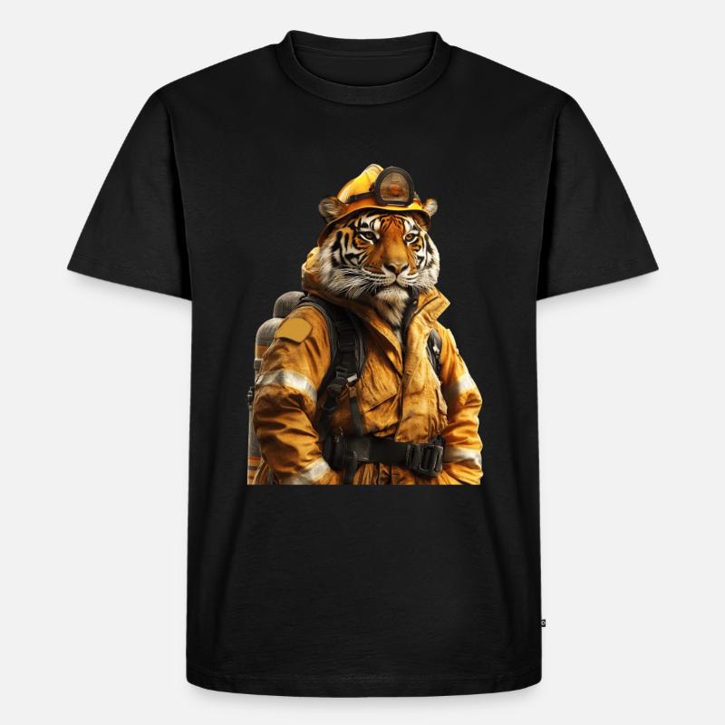 Tiger - Männer Premium Bio T-Shirt - Schwarz