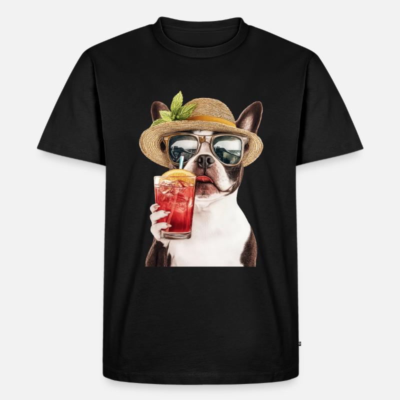 Boston Pitbull Terrier - Männer Premium Bio T-Shirt - Schwarz