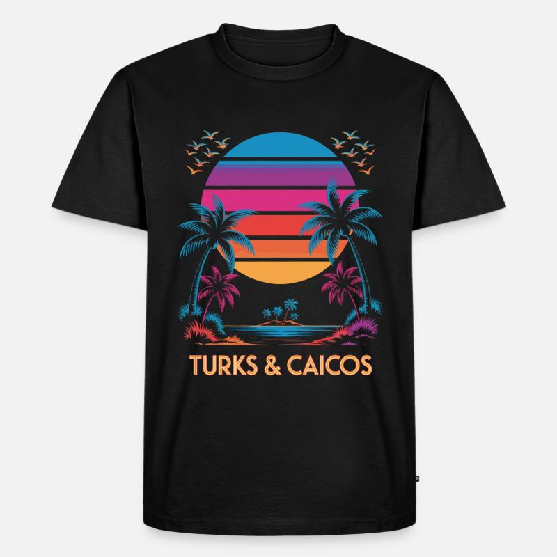Turks- und Caicosinseln - Männer Premium Bio T-Shirt - Schwarz