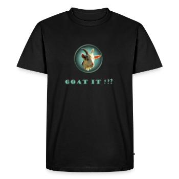 chèvre - chèvre - T-shirt Premium bio Homme - noir - Devant - Nico (187cm)
