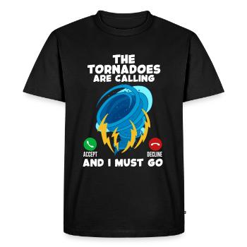 Tornade - T-shirt Premium bio Homme - noir - Devant - Nico (187cm)