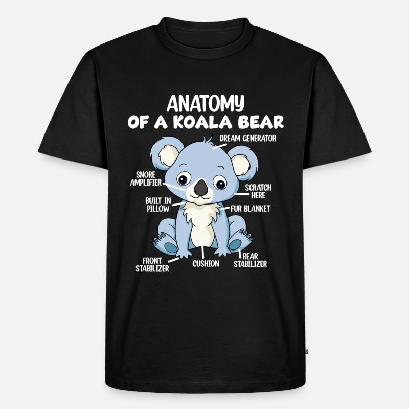 Anatomie eines Koala-Bären - Männer Premium Bio T-Shirt - Schwarz