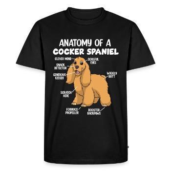 Anatomie d’un cocker - T-shirt Premium bio Homme - noir - Devant - Nico (187cm)