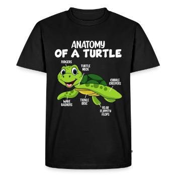 Anatomy of a turtle - Men's Premium Organic T-Shirt - black - Front - Nico (187cm)