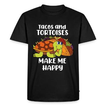 Cadeau amusant de tortue - T-shirt Premium bio Homme - noir - Devant - Nico (187cm)