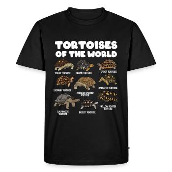 Tortues du monde - T-shirt Premium bio Homme - noir - Devant - Nico (187cm)