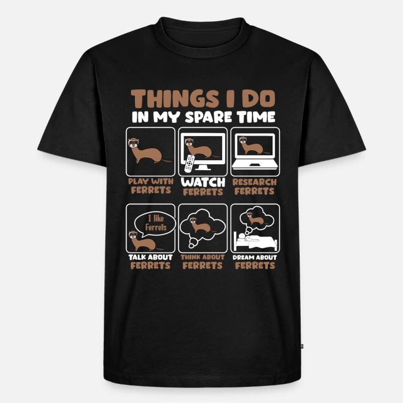 Frettchen - Männer Premium Bio T-Shirt - Schwarz