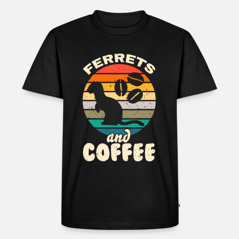 Frettchen - Männer Premium Bio T-Shirt - Schwarz