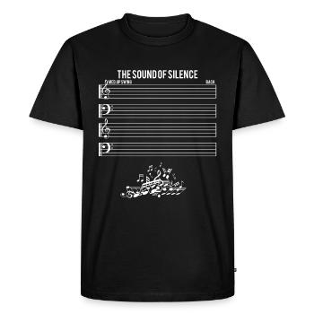 Le son du silence - T-shirt Premium bio Homme - noir - Devant - Nico (187cm)