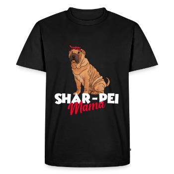 Chinese Shar Pei - Men's Premium Organic T-Shirt - black - Front - Nico (187cm)