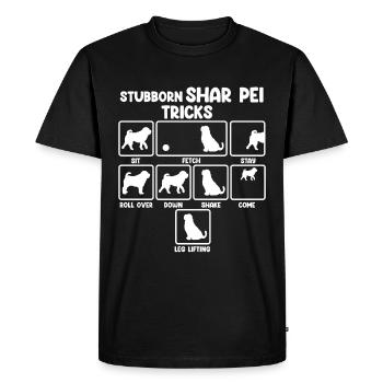 Chinese Shar Pei - Men's Premium Organic T-Shirt - black - Front - Nico (187cm)