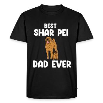 Chinese Shar Pei - Men's Premium Organic T-Shirt - black - Front - Nico (187cm)