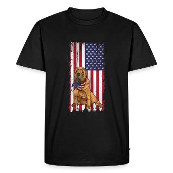 Chinese Shar Pei - Men's Premium Organic T-Shirt - black - Front - Nico (187cm)