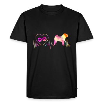 Chinese Shar Pei - Men's Premium Organic T-Shirt - black - Front - Nico (187cm)