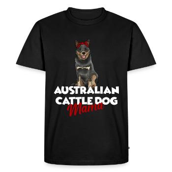 Australian Cattle Dog - Men's Premium Organic T-Shirt - black - Front - Nico (187cm)