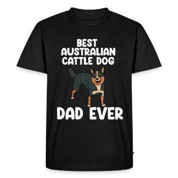 Australian Cattle Dog - Men's Premium Organic T-Shirt - black - Front - Nico (187cm)