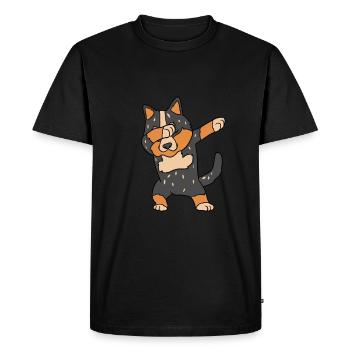 Australian Cattle Dog - Men's Premium Organic T-Shirt - black - Front - Nico (187cm)