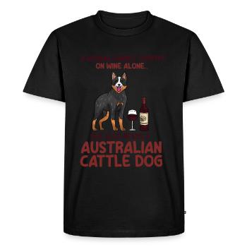Australian Cattle Dog - Men's Premium Organic T-Shirt - black - Front - Nico (187cm)