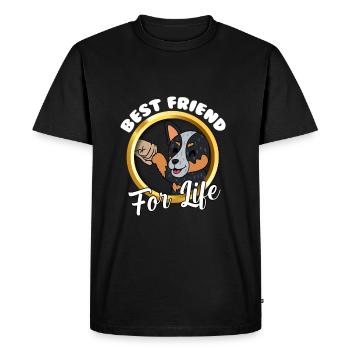 Australian Cattle Dog - Men's Premium Organic T-Shirt - black - Front - Nico (187cm)