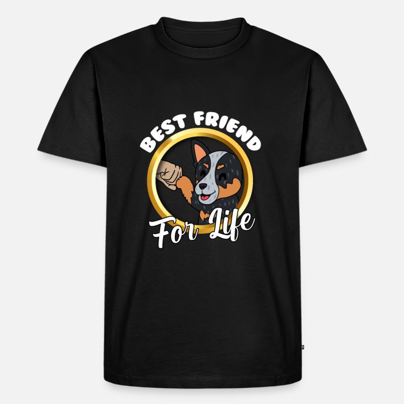 Australian Cattle Dog - Männer Premium Bio T-Shirt - Schwarz