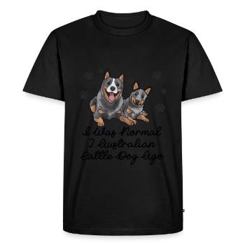 Australian Cattle Dog - Men's Premium Organic T-Shirt - black - Front - Nico (187cm)
