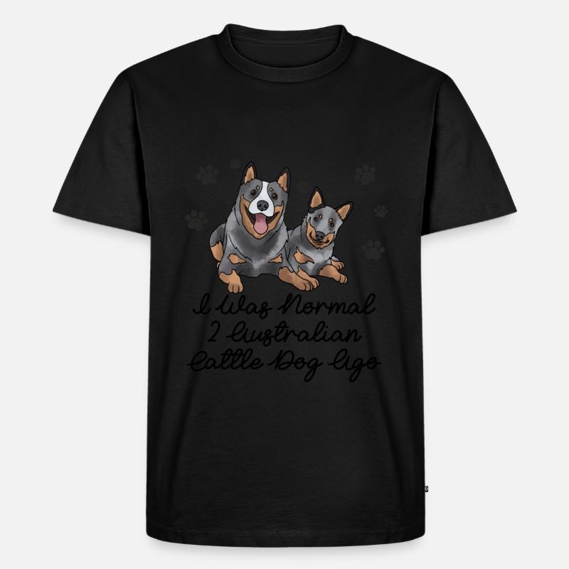 Australian Cattle Dog - Männer Premium Bio T-Shirt - Schwarz