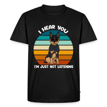Australian Cattle Dog - Men's Premium Organic T-Shirt - black - Front - Nico (187cm)