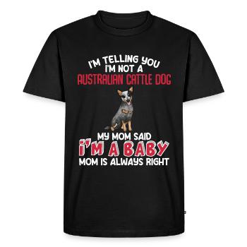 Australian Cattle Dog - Men's Premium Organic T-Shirt - black - Front - Nico (187cm)
