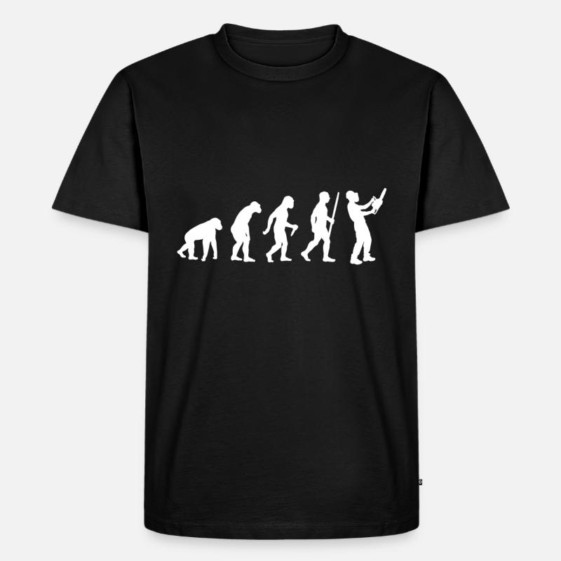 Chainsaw Kettensäge Evolution - Männer Premium Bio T-Shirt - Schwarz