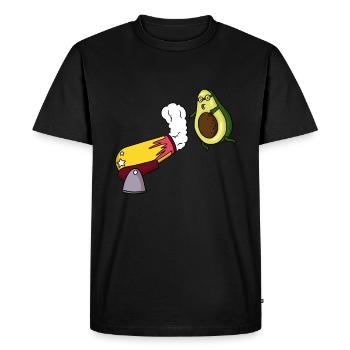 Avocado Circus Cannon - Men's Premium Organic T-Shirt - black - Front - Nico (187cm)