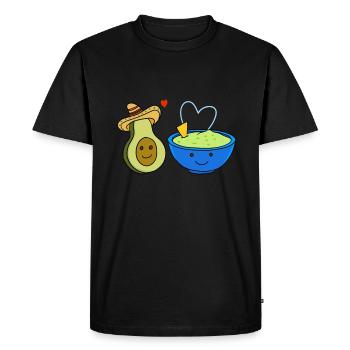 Avocat Guacamole Love - T-shirt Premium bio Homme - noir - Devant - Nico (187cm)