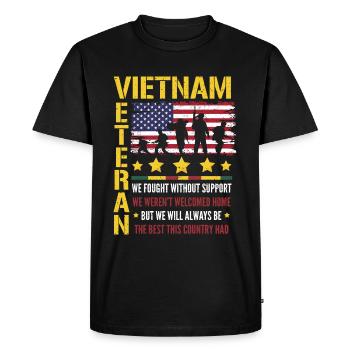 Vétéran du Vietnam - T-shirt Premium bio Homme - noir - Devant - Nico (187cm)