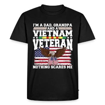 Vétéran du Vietnam - T-shirt Premium bio Homme - noir - Devant - Nico (187cm)