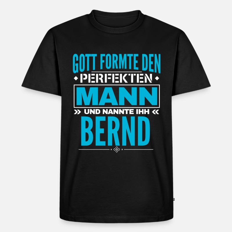 Bernd Name Design - Männer Premium Bio T-Shirt - Schwarz