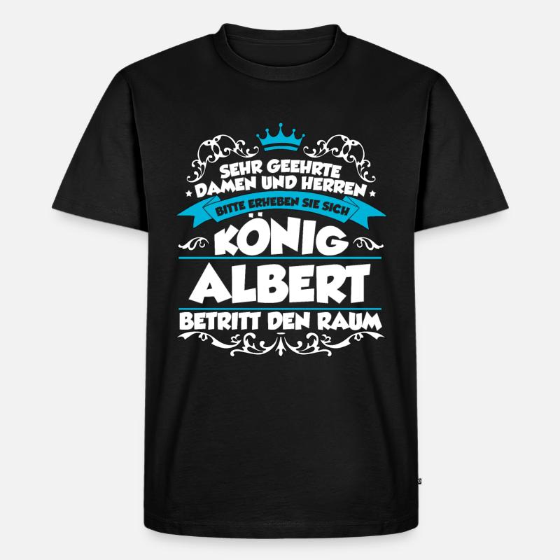 Albert Name Design - Männer Premium Bio T-Shirt - Schwarz