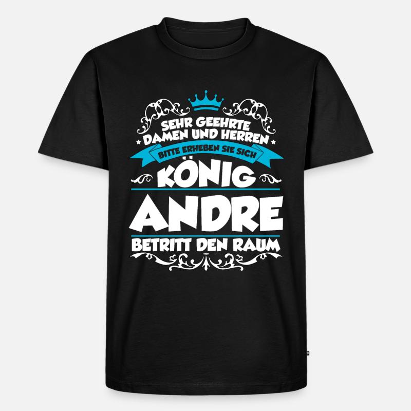 Andre Name Design - Männer Premium Bio T-Shirt - Schwarz