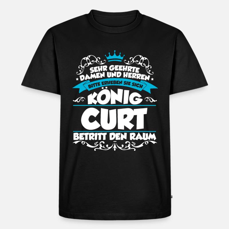 Curt Name Design - Männer Premium Bio T-Shirt - Schwarz