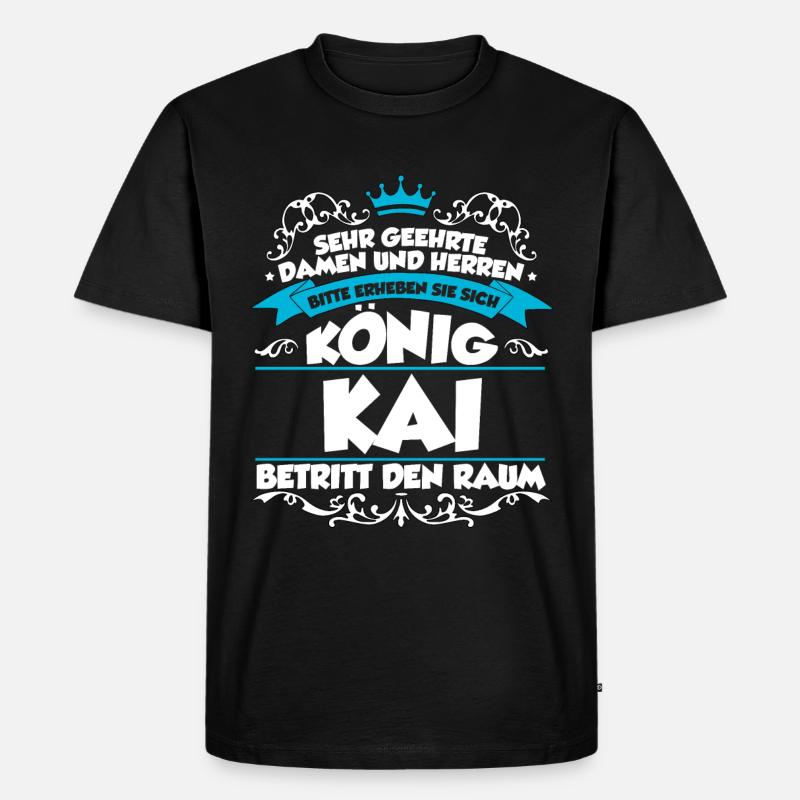 Kai Name Design - Männer Premium Bio T-Shirt - Schwarz