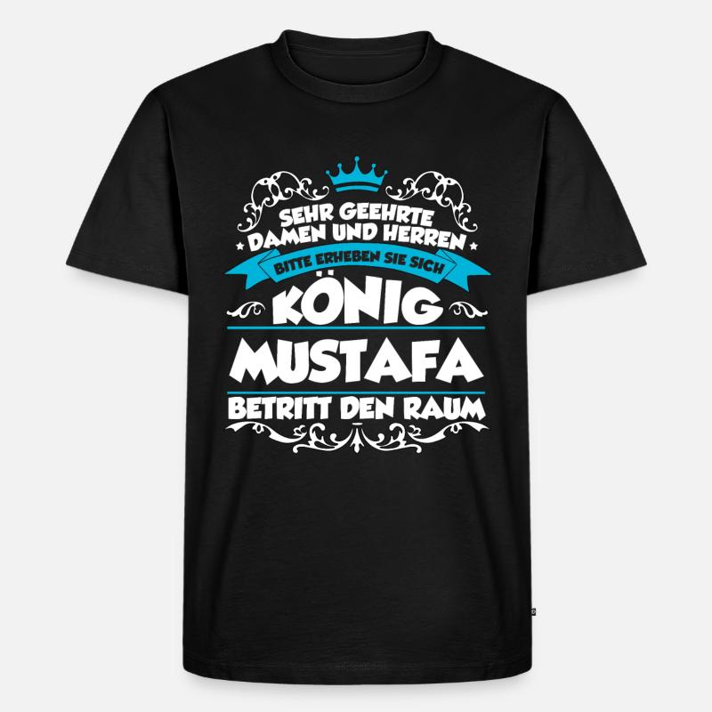 Mustafa Name Design - Männer Premium Bio T-Shirt - Schwarz