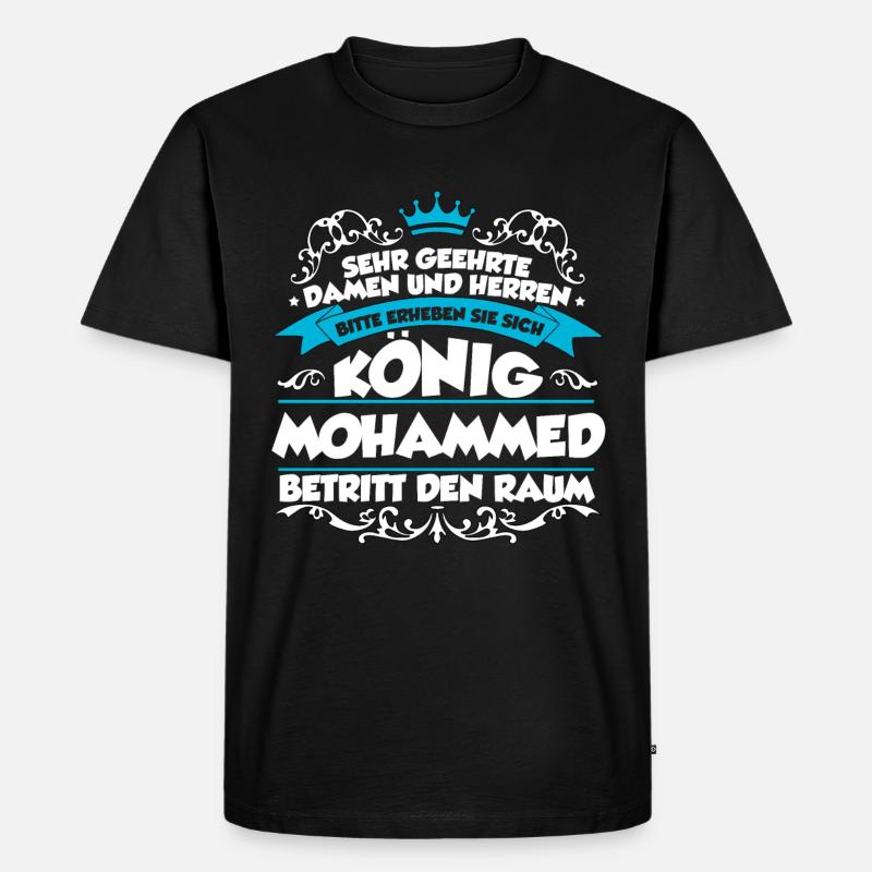 Mohammed Name Design - Männer Premium Bio T-Shirt - Schwarz