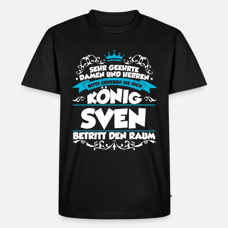 Sven Name Design - Männer Premium Bio T-Shirt - Schwarz