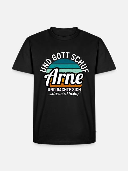 Arnold - Männer Premium Bio T-Shirt - Schwarz